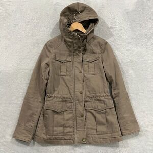 Lucky‎ Brand Women's XS Utility Military Jacket Army Hood Outdoors Gorpcore